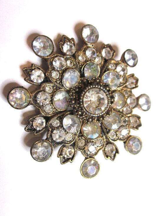 Jewelry - Vintage Rhinestone Starburst Brooch